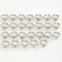 HOTWAY – bague en cuivre incrustée de zircone cubique, avec lettres anglaises, à ouverture réglable, bijoux à la mode, cadeau pour hommes et femmes