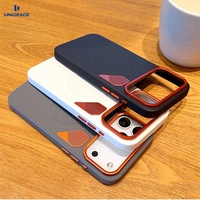 Coque arrière magnétique pour iPhone 17, étui de luxe en cuir pour iPhone 16