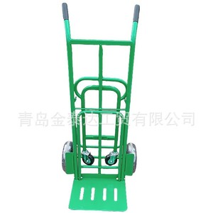 Chariot à outils pliable à quatre roues en acier thermolaqué, chariot à main industriel pour entrepôt, pliable, bleu lac - Product Image 5