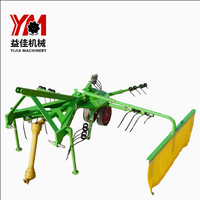 Râteau rotatif agricole YCM SXRR à trois points, monté sur tracteur, conception double face, roulement haute performance, machine agricole à haute productivité