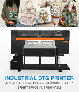 PO-TRY สะดวกในการใช้งานเครื่องพิมพ์ DTG สถานีคู่อุตสาหกรรมเครื่องพิมพ์เสื้อยืดดิจิตอล