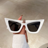 Lunettes de soleil œil de chat tendance 1338 pour femmes, style vintage surdimensionné, motif carré, livraison gratuite