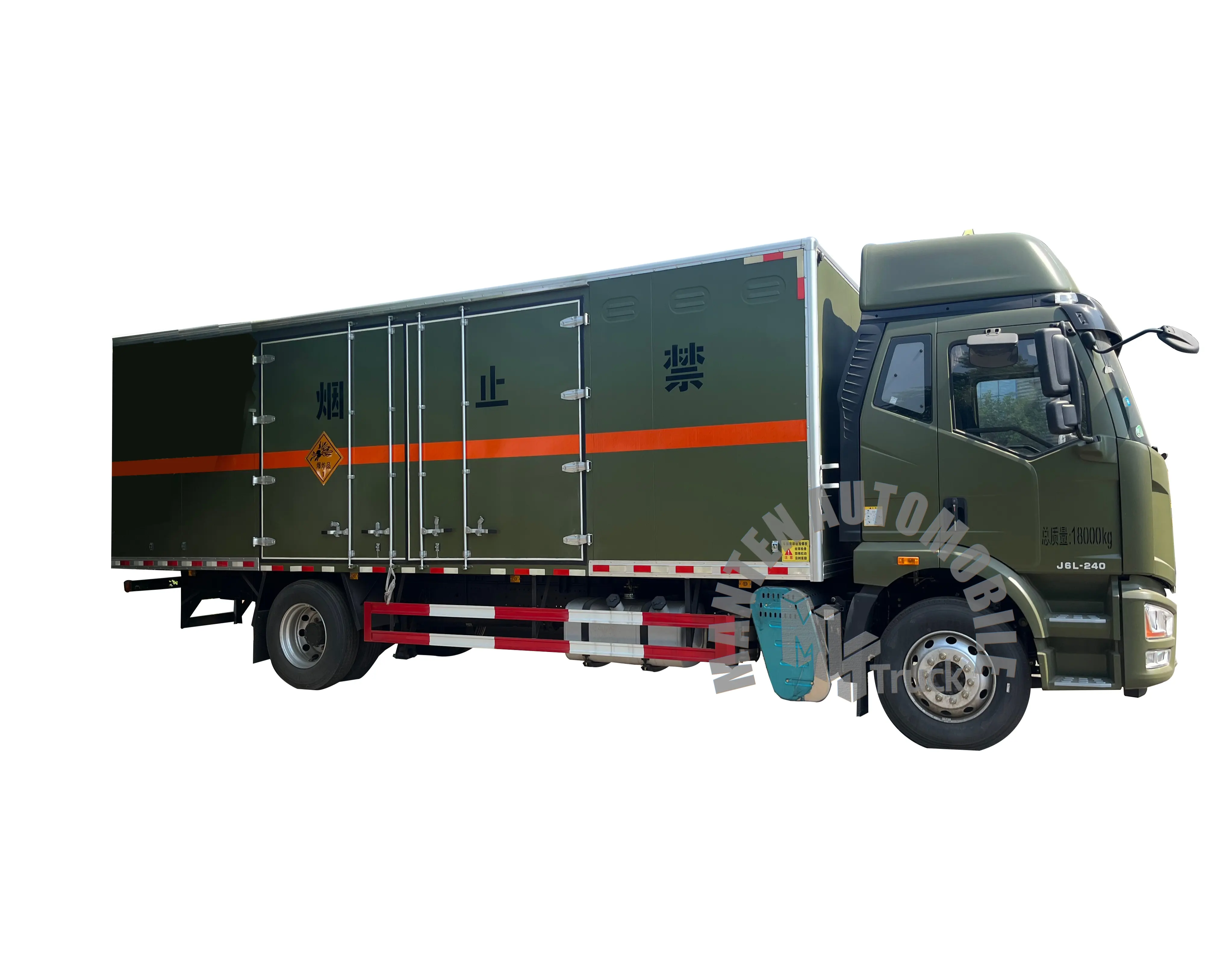 FAW heavy duty 4X2 proof explosive Equipment Dangerous Goods Transport Van Truck