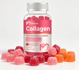 Gummies de collagène personnalisées 60 pièces Cheveux Peau Ongles Articulations Saveur Fruitée Nutrition Adulte OEM ODM - Product Image 1