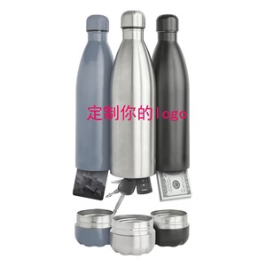 Logo personalizzato 750ml borraccia sottovuoto due parte in acciaio Modulare tazza in acciaio inox termo bottiglia d'acqua isolata a forma di cola tumbler - Product Image 3