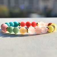 Nouveau Bracelet 7 Chakras en Pierres Naturelles Style Bohème Fait à la Main Perles de Cristal BFF Amour Amitié Bijoux pour Amies
