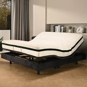 Sino cama de casal elétrica ajustável, cama queen tamanho moderna ajustável cama king size