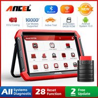 Escáner Automotriz OBDII, Diagnóstico Completo del Sistema, Lector de Códigos Ancel DS700, Analizador de Motor, Software, Escáner Automotriz, CA 12V, Android 11
