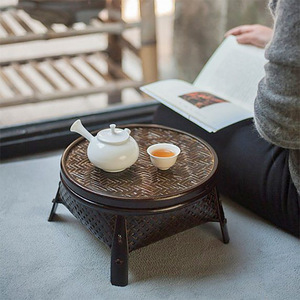 Cesta de almacenamiento de bambú tejida al estilo japonés, artesanía en lacado, bandeja para té, mesa de té, caja de almacenamiento para juego de té Kung Fu, ceremonia del té - Product Image 1