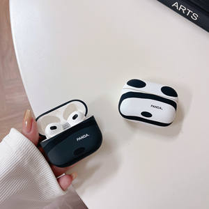 Pour <span class=keywords><strong>Airpods</strong></span> INS Style Mat Givré <span class=keywords><strong>Panda</strong></span> Motif Impression Silicone Écouteurs Cas - Product Image 2