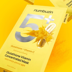 Maschera facciale funzionale numero 5 10 fogli totali con confezione di Film di vitamina C e glutatione - Product Image 1