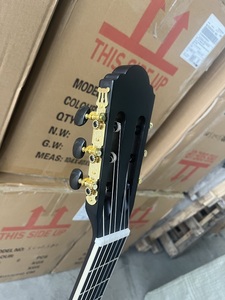 Aiersi cuerpo completo <span class=keywords><strong>precio</strong></span> barato acabado mate <span class=keywords><strong>guitarra</strong></span> clásica de caoba con color negro - Product Image 3