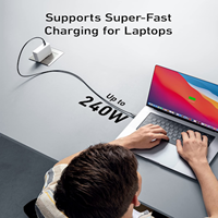 Câble USB4 240W de haute qualité, type C coudé, charge rapide 5A, 40 Gbps, 8K60HZ pour Mac et téléphones mobiles