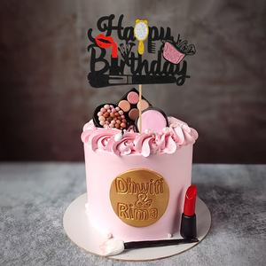 1 Uds Tema <span class=keywords><strong>de</strong></span> maquillaje Adornos <span class=keywords><strong>para</strong></span> pastel <span class=keywords><strong>de</strong></span> feliz <span class=keywords><strong>cumpleaños</strong></span>, lápiz labial rímel tema insertos <span class=keywords><strong>de</strong></span> pastel <span class=keywords><strong>de</strong></span> <span class=keywords><strong>cumpleaños</strong></span> <span class=keywords><strong>para</strong></span> <span class=keywords><strong>mujer</strong></span> suministros <span class=keywords><strong>de</strong></span> fiesta <span class=keywords><strong>de</strong></span> <span class=keywords><strong>cumpleaños</strong></span> - Product Image 5