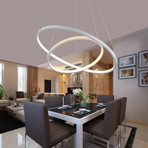 New design bianco moderno lampadario anello di illuminazione a LED luce di soffitto per sala da pranzo lampade di - Product Image 5