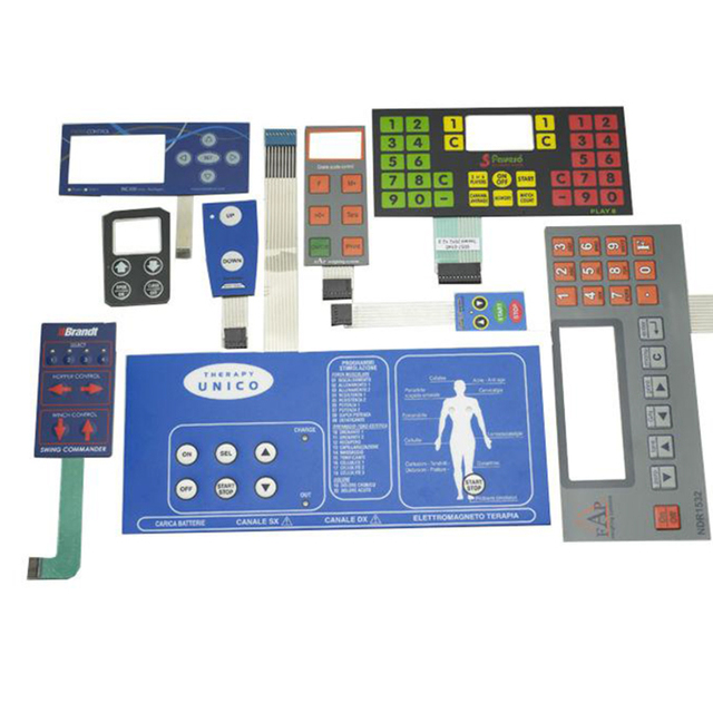 Factory Direct Produce Conductive Waterproof Panel Membrane Switch Keypad with LED