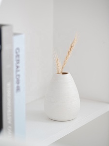 Jarrón de brotes de cerámica barato, 4 Uds., <span class=keywords><strong>jarrones</strong></span> de flores de porcelana nórdica blanca para porche, sala de estar - Product Image 2