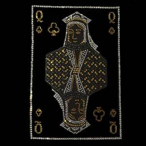 Carta regina di cristallo asso gemma a forma di <span class=keywords><strong>diamante</strong></span> con trasferimento di Bling strass per Poker materiale in vetro trasferimenti di strass su ferro - Product Image 1