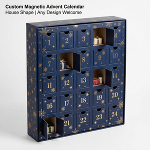 <span class=keywords><strong>Calendrier</strong></span> <span class=keywords><strong>de</strong></span> <span class=keywords><strong>l</strong></span>'<span class=keywords><strong>Avent</strong></span> magnétique personnalisé en forme <span class=keywords><strong>de</strong></span> <span class=keywords><strong>livre</strong></span>, boîte cadeau 24 jours, impression couleur, pelliculage mat, éponge, faible MOQ - Product Image 1