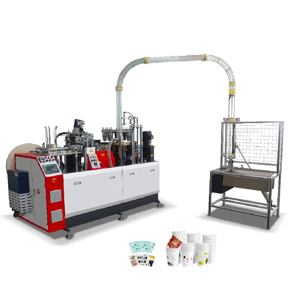 High Speed Fully Automatic Making Disposable Coffee Ice Cream Paper Cardboard Cup Production Line Machine for Hot Cold Drink Cup