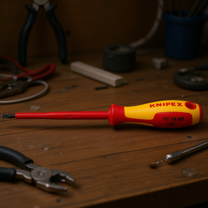 Destornillador Knipex de boca plana de 5,5 mm y 100 mm, herramienta aislada para electricistas - Product Image 3