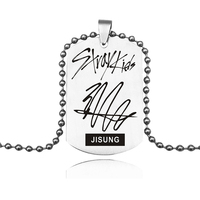 Kalung liontin tanda tangan ulang tahun Stray Kids yang dapat disesuaikan kalung baja tahan karat untuk pria wanita hadiah ulang tahun Aksesori perhiasan