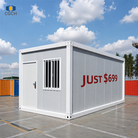 CGCH Maison préfabriquée économique de 20 pieds, conteneur de camping détachable, mini-maison portable pour réfugiés, maison mobile