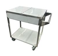 Chariot à condiments multifonctionnel en acier inoxydable pour cuisine commerciale, style moderne, pour hôtels et restaurants