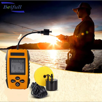 TL88E Buscador de peces portátil Echo Sounder 100M Sonar Pantalla LCD 5 modos Opciones de sensibilidad 2-328ft Lectura de profundidad para pesca