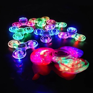 Luminous LED Light <strong>Fidget</strong> <strong>Spinner</strong> Glow in Dark Hand Top <strong>Spinners</strong> EDC Finger Stress Relief Toys for Boys Made of Plastic