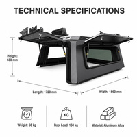 Module de cuisine de camping avec compartiment réfrigérateur pour Amarok 2023-2024 Double Cabine en alliage d'aluminium pour flotte utilitaire