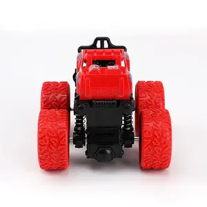 Hộp màu chất lượng cao Die Cast Xe ma sát đồ chơi xe mát cậu bé mini 4WD quán tính 360 độ xoay Đồ chơi xe nhựa cho bé