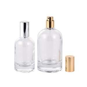 Flacons de parfum cosmétiques en verre transparent/ambre ronds personnalisés, vides, 30 ml, 50 ml, 100 ml, avec pulvérisateur et impression sérigraphique - Product Image 3
