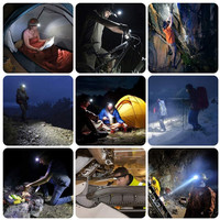 Mini linterna frontal LED COB recargable por USB, luz de trabajo brillante, impermeable, para ciclismo al aire libre, pesca, Camping, faro portátil de emergencia