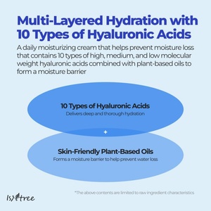 [Isntree] Crème Hydratante à l'Acide Hyaluronique 100ml avec 5 Types d'Hyaluronique, Céramide NP et Huile Végétale pour une Protection Hydratante - Product Image 3