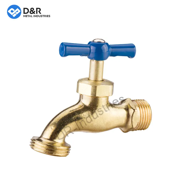 PN20 Light Weight Model Forged Brass garden hose bib tap quick open Ball Bibcock with Hose Union Nozzle End