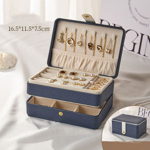 Boîte de rangement portable multifonctionnelle de luxe vintage avec fermeture à pression, couleur personnalisée, organisateur de papier rectangulaire moderne pour boucles d'oreilles - Product Image 5