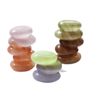 Vase en verre dégradé <span class=keywords><strong>couleur</strong></span> bonbon, style INS nordique, luxe léger, créatif, pour fleurs fraîches, décoration de bureau, forme de <span class=keywords><strong>chenille</strong></span> - Product Image 5