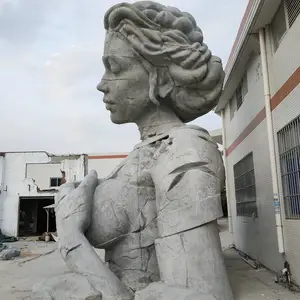 Figura 3d per il modello di visualizzazione del paesaggio della città H7.6m GRC scultura gigante GRFC donna