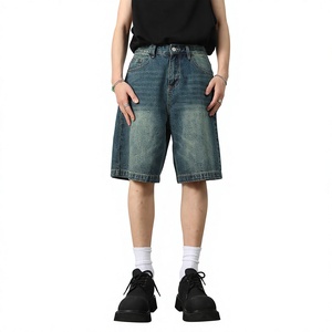 Unisex Acid Wash High Quality Summer Denim Shorts 100% Cotton Solid Casual Men Women - Product Image 1