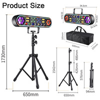 3 PCS 150W Dual Bee Eye 5-en-1 Multi-effets T-bar Lumière de scène DJ DMX activée par le son avec télécommande pour soirées disco