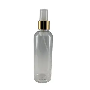 Grosir 100ml wadah kosmetik hewan peliharaan bening botol parfum plastik dengan semprotan 20/410 24/410 penyemprot kabut aluminium