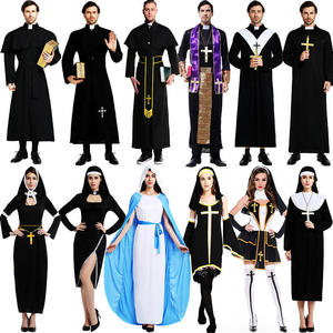 Costume da <span class=keywords><strong>Suora</strong></span> Nero per Bambine, <span class=keywords><strong>Vestito</strong></span> per Halloween, Carnevale, Feste e Spettacoli Teatrali - Product Image 6