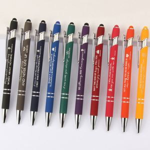 Bolígrafo 2 en 1 con Punta de Goma y Grabado Láser de Versículo Bíblico, Bolígrafo Retráctil con Escrituras Religiosas en 10 Colores - Product Image 1