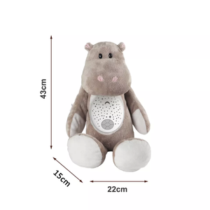 Vendita calda ippopotamo peluche giocattoli <span class=keywords><strong>Baby</strong></span> Night Light Star Projector giocattolo per bambini musica Sleep Soother <span class=keywords><strong>Baby</strong></span> lenitivo Comfort Toy - Product Image 6