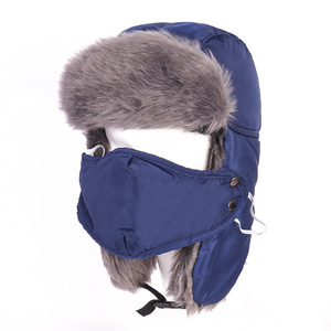 مخصص الفراء Earflap التزلج على الجليد طيار الروسية الدافئة الشتاء قبعة أوشانكا فو شيربا للرجال البالغين للجنسين - Product Image 4