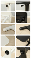 Bureau d'appoint réglable en hauteur ADA avec roulettes, table console moderne pour ordinateur portable à usage domestique