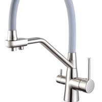 Robinet de cuisine purificateur d'eau chaud/froid de style américain, en céramique électroplaquée tout cuivre, pour le marché russe transfrontalier