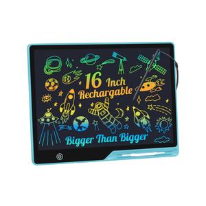 Tablero de garabatos recargable con pantalla colorida portátil reutilizable de 16 pulgadas, juguetes educativos para niños pequeños, tableta de escritura LCD - Product Image 1