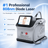Machine d'épilation au laser diode professionnelle permanente pour salon de beauté, clinique, spa, 808 nm, 755 nm, 940 nm, 1064 nm